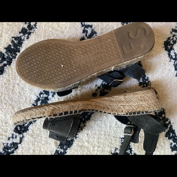 Franco Sarto Black Leather Espadrilles - Picture 4 of 4